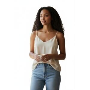 SoTeer Women’s Large Beige Spaghetti Strap Cami Tank Top NWT